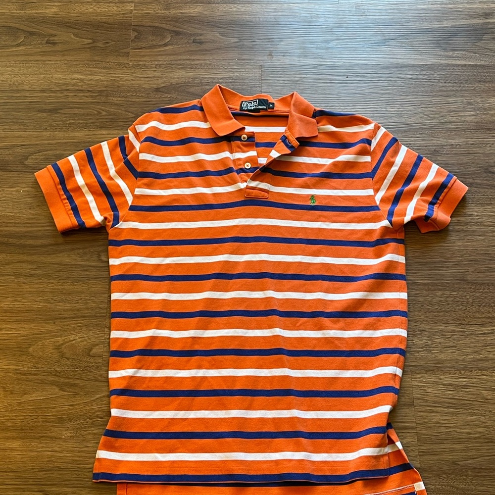 Ralph Lauren Polo Mens Orange Polo Shirt Size M
